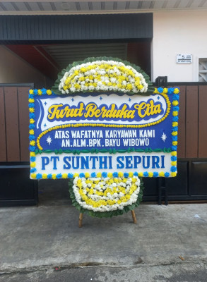 Papan Bunga Duka di Giri Mulya